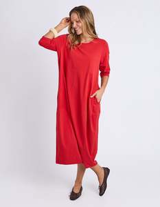 All Dresses: Elm Diana Dress 3/4 Sleeve Cranberry