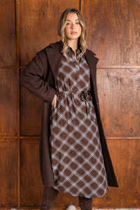All Dresses: Foxwood Edison Check Dress Chocolate