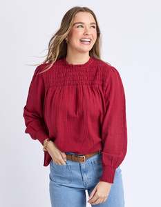 All Tops: Foxwood Whitney Top Rhubarb Red