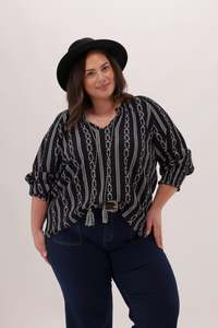 All Tops: Shine On Label Nomad Top Black