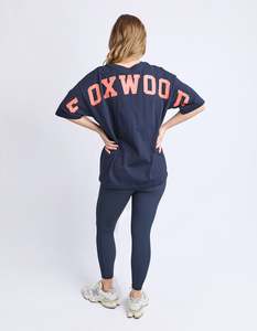 Tees: Foxwood Interval Tee Orange Navy