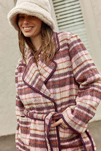 Sale: Betty Basics Sundae Coat Wine Check