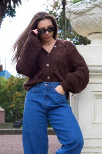 Best Sellers: Ayva Marnie Knit Cardigan Chocolate