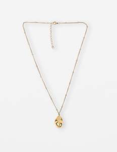 Stella + Gemma Nugget Pendant Necklace Gold