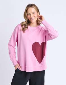 Hoodies Crews: Elm One Heart Crew Pretty Pink