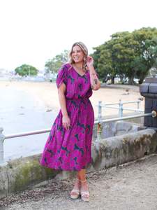Gloss By Shine On: Gloss The Label Radiance Dress Leaf Print