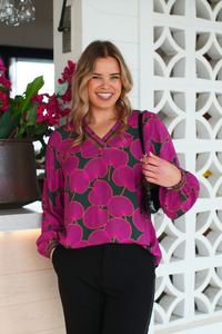 Gloss The Label Radiance Top Leaf Print
