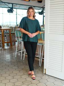 Gloss By Shine On: Gloss The Label Cinder Top Teal Green