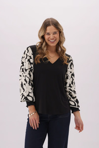 Gloss By Shine On: Gloss The Label Verdant Top Black White