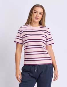 Foxwood Pure Stripe Tee Ballerina Pink