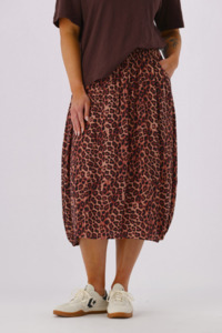 Sunday Boho Pauline Leopard Midi Skirt