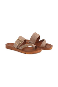 Los Cabos Bria Sandal Wide Fit Taupe