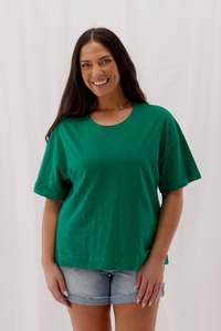Shine On Essence Sunday Slub Tee Emerald