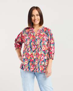 Seduce: Seduce Evie Shirt = Canvas Blossom