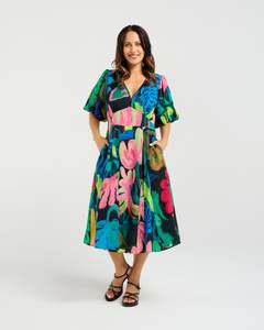 Seduce: Seduce Olivia Dress - Midnight Fern