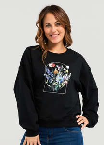 70 100: Zafina Livia Sweat- Black