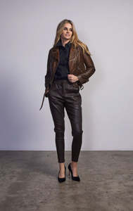 Dea Leather: DEA Leather Rundle Pant - Moss