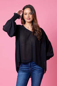 Augustine Sale: Augustine Charlotte Blouse - Black