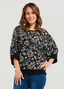 Seduce Florence Top- White Paisley
