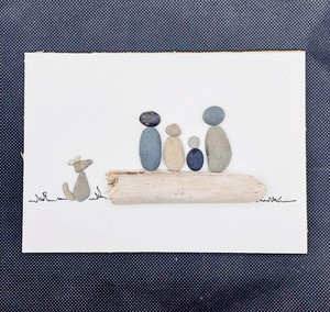 Products: Family of Four and a Dog - unframed ShipShapeNelson