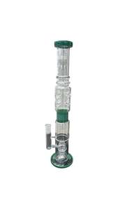 Cog Base Glass Waterpipe with Percolator 50cm