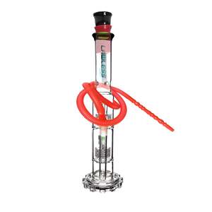 Percolator Waterpipes Xl: Cog Base Glass Waterpipe with Double Percolator 47cm