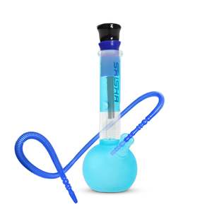 Percolator Waterpipes Xl: Tree Percolator Round Base Glass Waterpipe With Ice Catcher 26cm