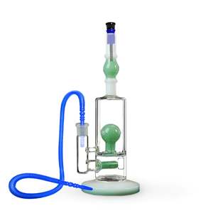 Percolator Waterpipes Xl: Dome & Inline Percolator Mini Glass Waterpipe 26cm