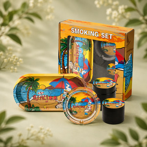 Smoking Pipes Xl: Shishaglass Complete Smoking Set Box (Pipe,Grinder,Ash Tray,Rolling Tray,Jar)