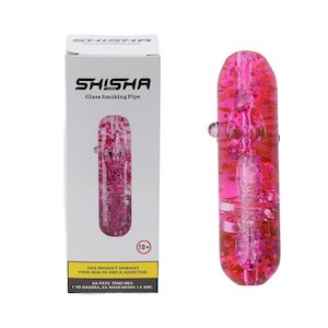 Smoking Pipes: Dokha Spiral Glass Smoking Pipe 11cm