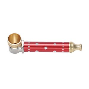 Dokha Colored Brass Metal Smoking Pipe 7.6cm
