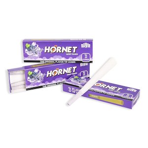 Rolling Papers: Hornet Hemp Flavor Cones Kingsize 110mm - Ice Grape