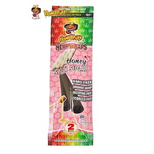 Blunt Hemps Wraps: Honey Puff Natural Flavoured Hemp Wrap -Honey Spun Sugar (2pk)