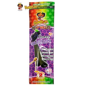 Honey Puff Natural Flavoured Hemp Wrap -Honey Grapeape (2pk)