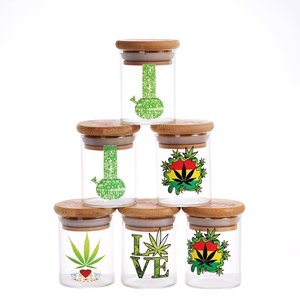 Parts Accessories Xl: Dokha Glass Storage Jar with Wood Lid 6.8cm