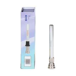 Waterpipe Stems: Dokha Flair Metal Stem Silver 14mm 12cm