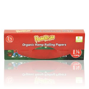 Honey Puff Organic Hemp Rolling Paper 1 1/4 + Tips