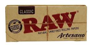 Smoking Papers Rolls: Raw Classic Kingsize Slim Artesano Papers+Tips