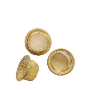 Mesh Crystal Brass 16mm 3 pieces