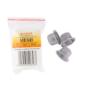 Mesh Crystal Stainless Steel Concave 20mm 3pcs