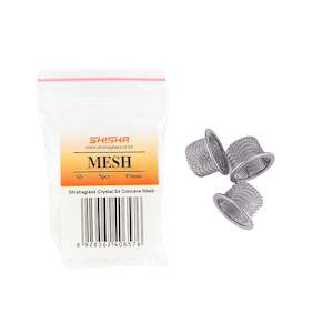 Mesh Crystal Stainless Steel Concave 15mm 3 pieces