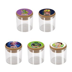 Containers: Backwoods Glass Storage Jar with Wood Lid 5.6cm