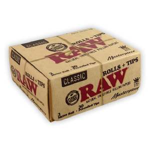 RAW Classic Masterpiece King Size Roll and Tips