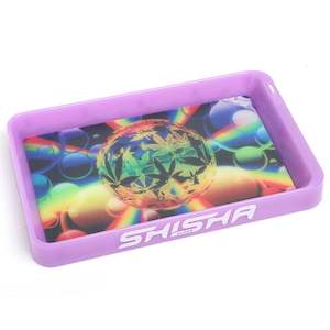 Rolling Trays: ShishaGlass 7-Color Glow Purple Rolling Tray