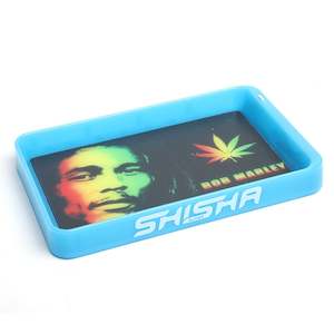 ShishaGlass 7-Color Glow Blue Rolling Tray