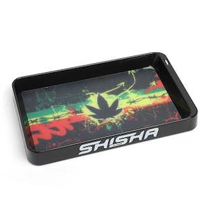 Rolling Trays: ShishaGlass 7-Color Glow Black Rolling Tray