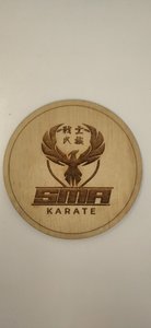 Clothing: Wooden SMA Coaster (Set of 4)