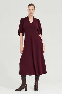 Sale: The Swinton Dress in Port