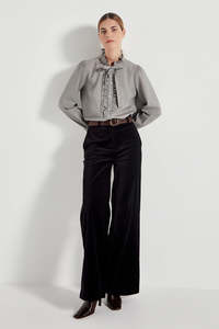 Outlet: The Joplin Trouser in Black Velvet