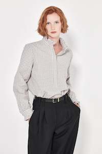All: The Byron Blouse in Natural Check
